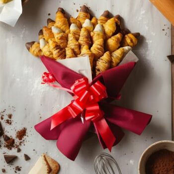 Ramo de croissants con chocolate