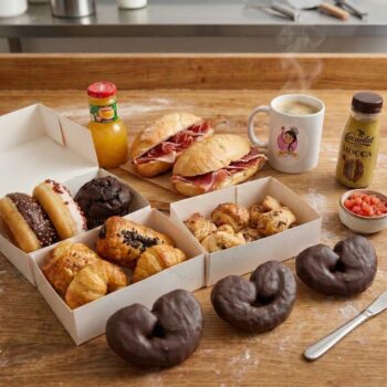 Desayuno Especial Dulce y Salado con Molletes de Jamón