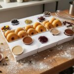 Konuts Lovers Caja Grande (12 donuts + 4 salsas y 4 toppings variados)