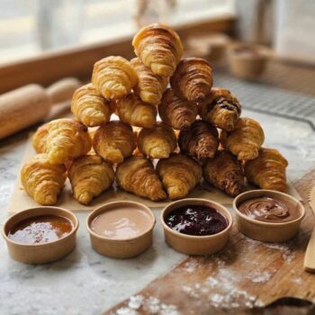 Kubalitos con salsas y toppings