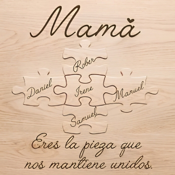 Caja personalizada Puzzle + Tableta de chocolate