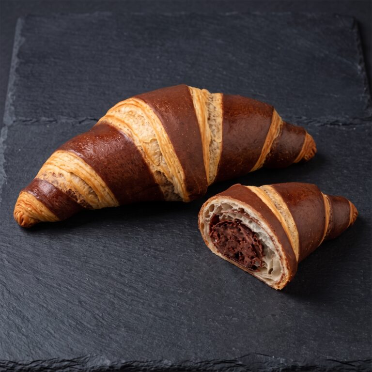 Croissant bicolor de chocolate